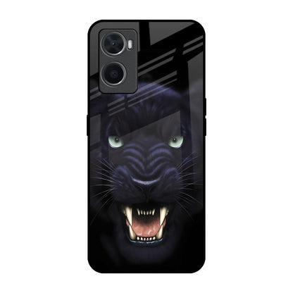 Angry Black Leopard Oppo A36 Glass Back Cover Online