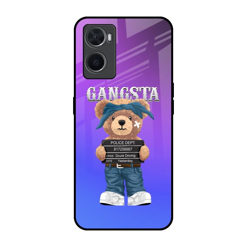 Gangsta Bear Oppo A36 Glass Back Cover Online