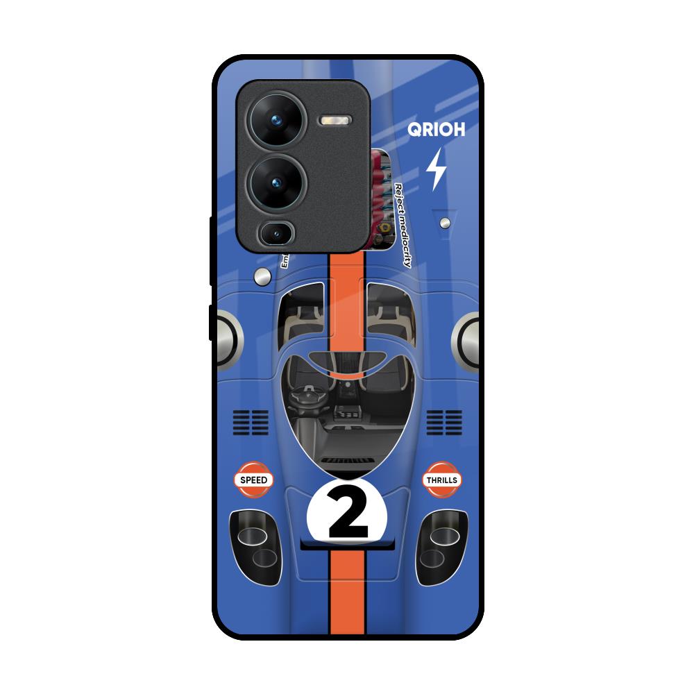 Car Adiction Vivo V25 Pro Glass Back Cover Online