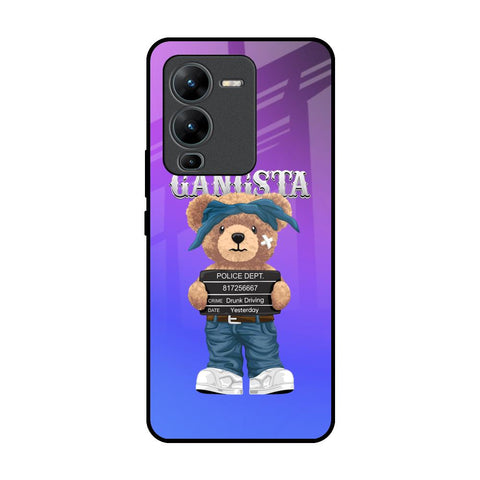 Gangsta Bear Vivo V25 Pro Glass Back Cover Online