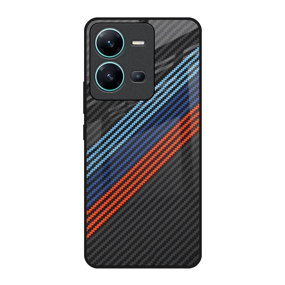 Carbon Inspired Vivo V25 Glass Back Cover Online