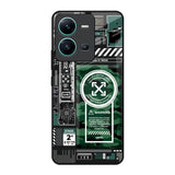 Green Camo Circuit Vivo V25 Glass Back Cover Online