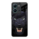 Angry Black Leopard Vivo V25 Glass Back Cover Online