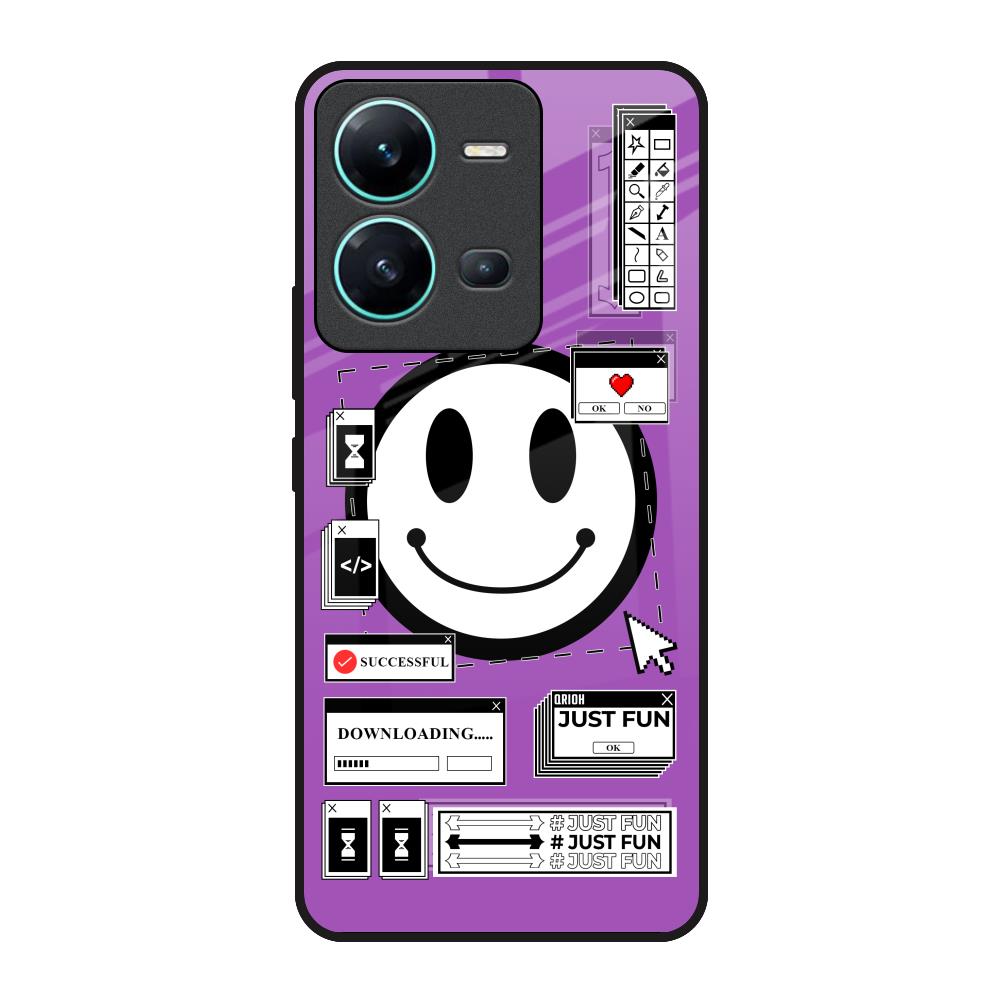 Code with Smile Vivo V25 Glass Back Cover Online