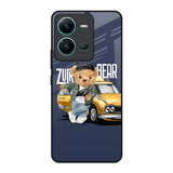 Adventurous Bear Vivo V25 Glass Back Cover Online