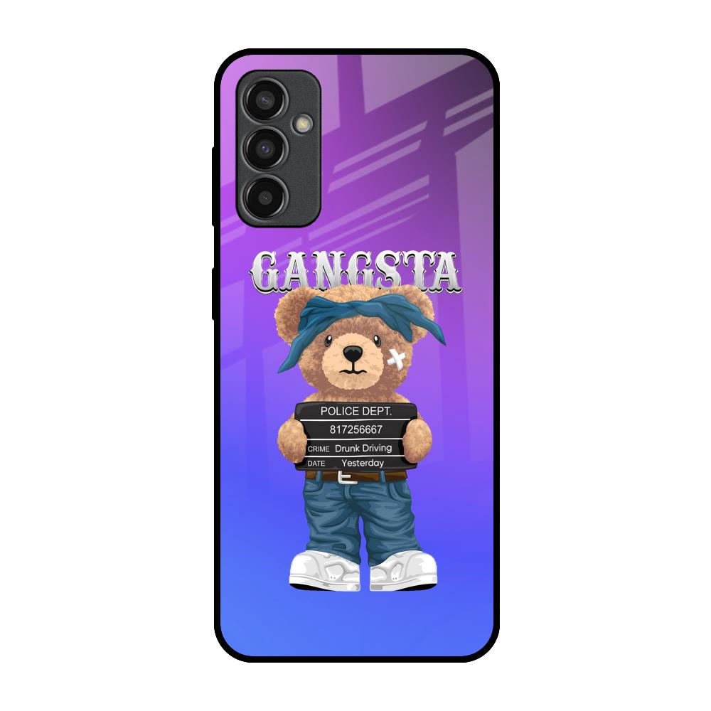 Gangsta Bear Samsung Galaxy M13 Glass Back Cover Online