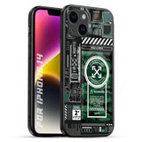 Green Camo Circuit iPhone 14 Glass Back Cover Online