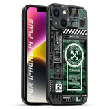 Green Camo Circuit iPhone 14 Plus Glass Back Cover Online