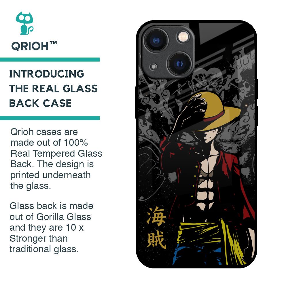 Dark Luffy Glass Case for iPhone 14 Plus