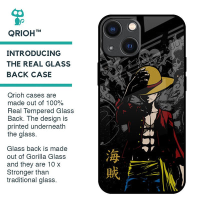 Dark Luffy Glass Case for iPhone 14 Plus