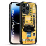 Yellow Racing Car iPhone 14 Pro Glass Back Cover Online