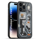 Retro Futuristic iPhone 14 Pro Glass Back Cover Online