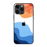 Wavy Color Pattern Glass Case for iPhone 14 Pro Max