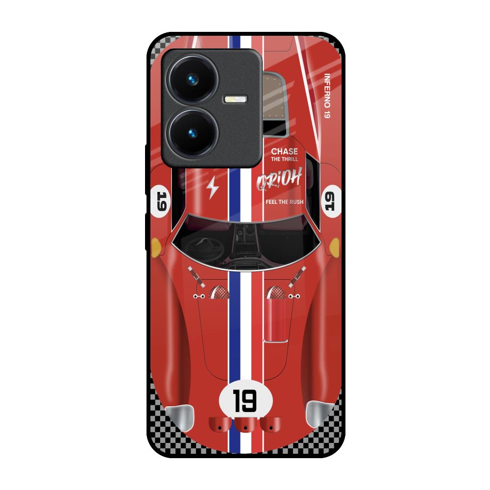 Racing Vintage Vivo Y22 Glass Back Cover Online