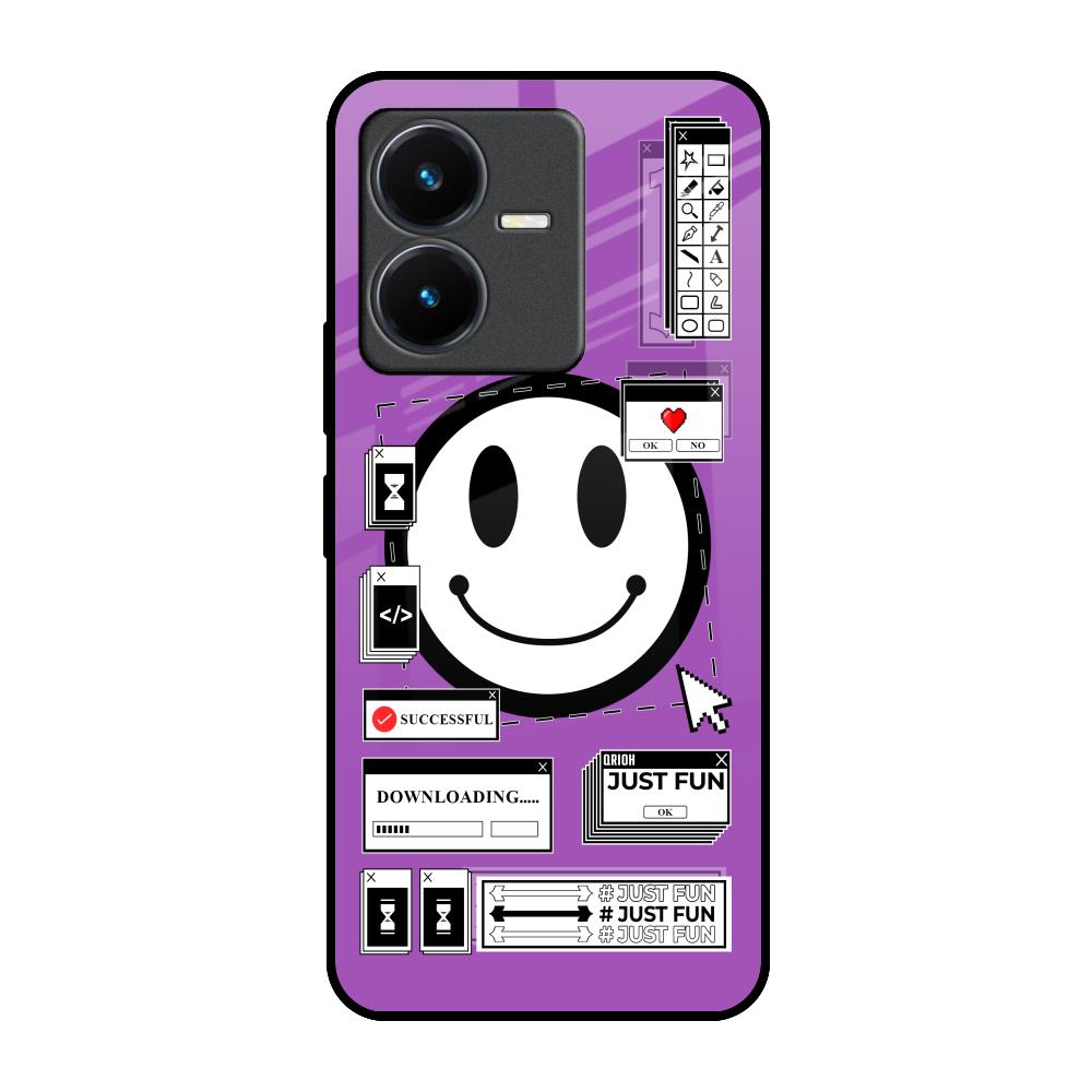 Code with Smile Vivo Y22 Glass Back Cover Online