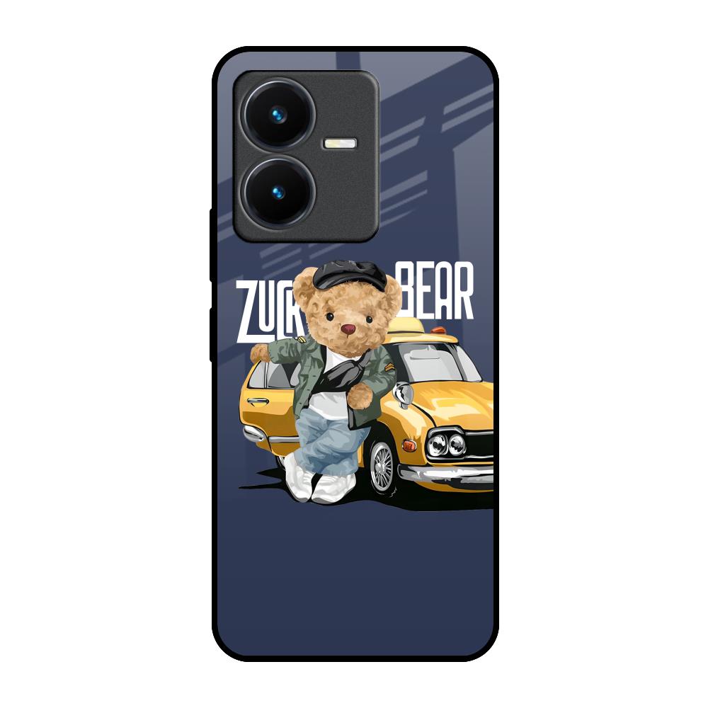 Adventurous Bear Vivo Y22 Glass Back Cover Online