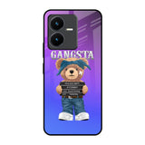 Gangsta Bear Vivo Y22 Glass Back Cover Online