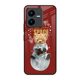 Astronaut Bear Vivo Y22 Glass Back Cover Online