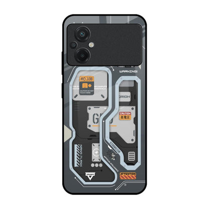 Retro Futuristic Poco M5 Glass Back Cover Online