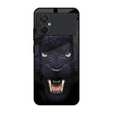 Angry Black Leopard Poco M5 Glass Back Cover Online