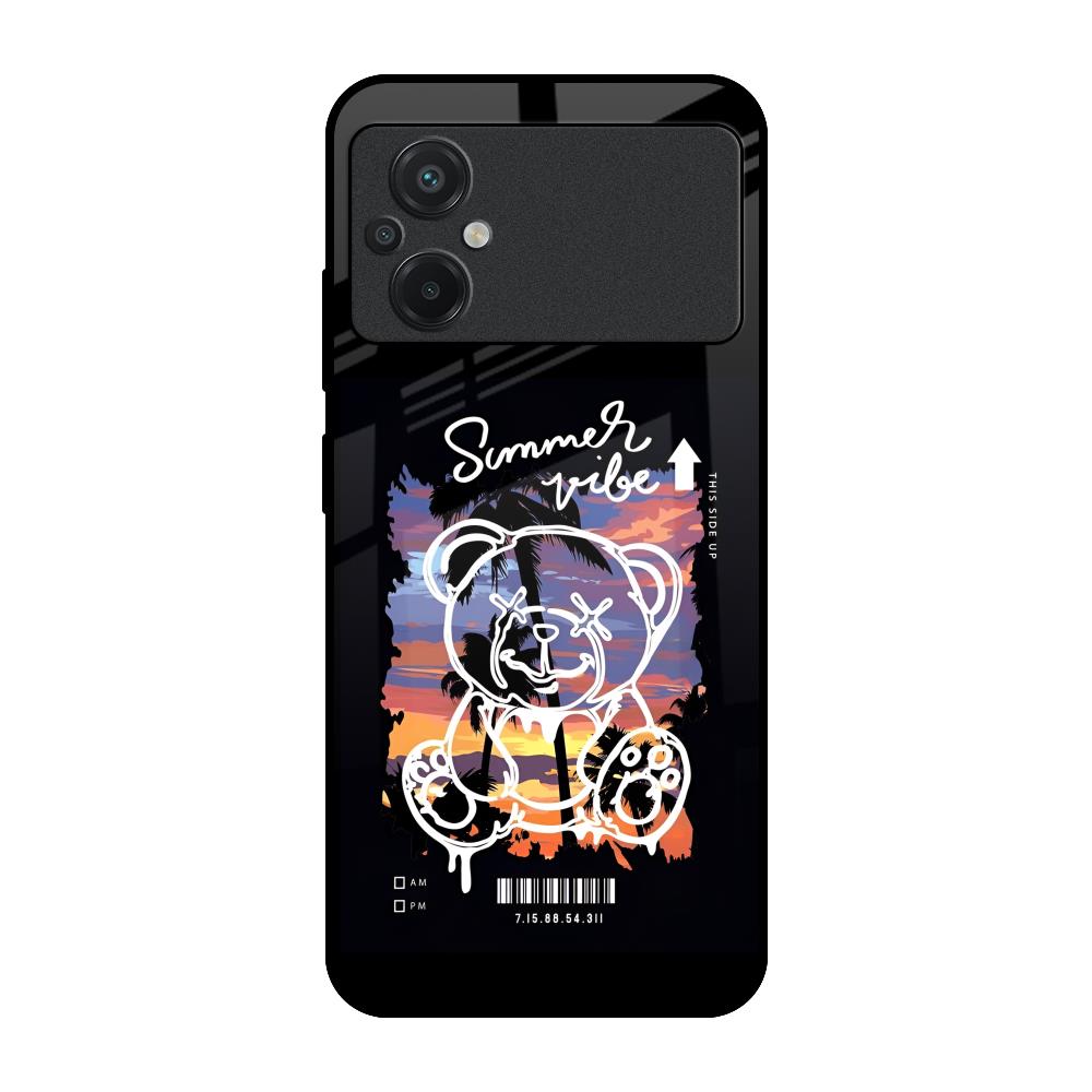 Summer Vibe Poco M5 Glass Back Cover Online