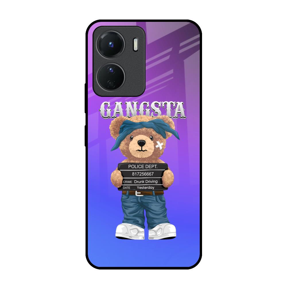 Gangsta Bear Vivo Y16 Glass Back Cover Online