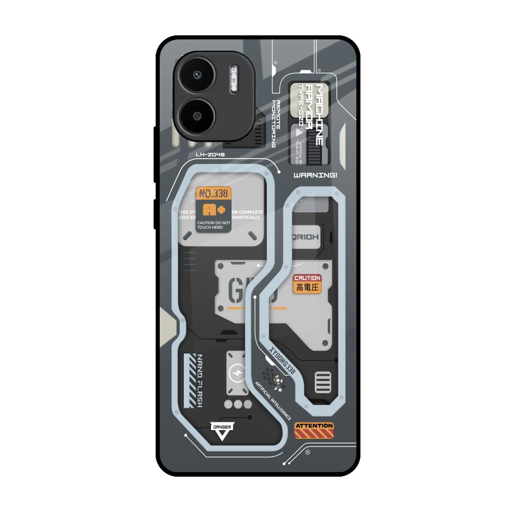 Retro Futuristic Redmi A1 Glass Back Cover Online