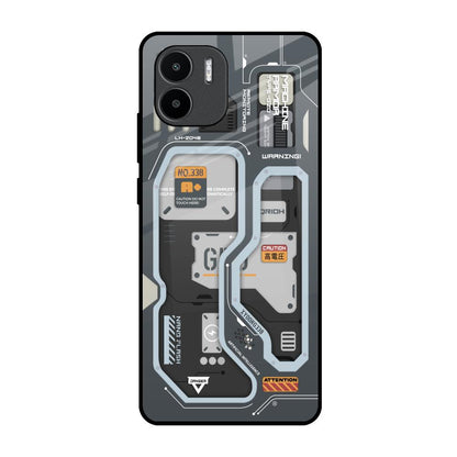 Retro Futuristic Redmi A1 Glass Back Cover Online