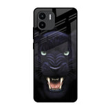 Angry Black Leopard Redmi A1 Glass Back Cover Online