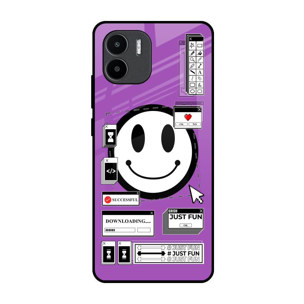 Code with Smile Redmi A1 Glass Back Cover Online