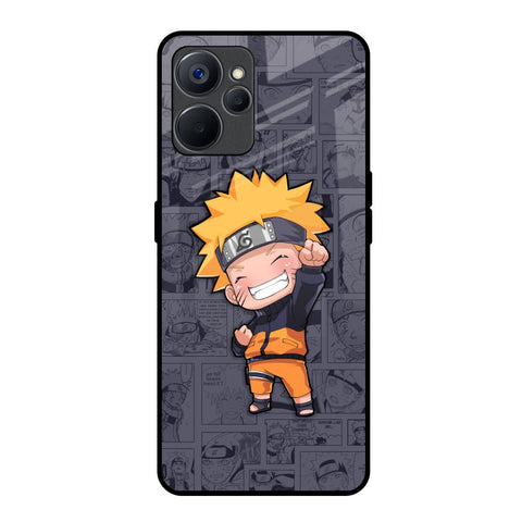 Orange Chubby Realme 9i 5G Glass Back Cover Online