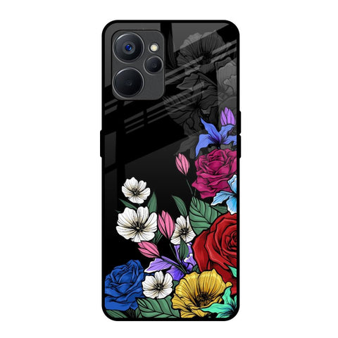 Rose Flower Bunch Art Realme 9i 5G Glass Back Cover Online