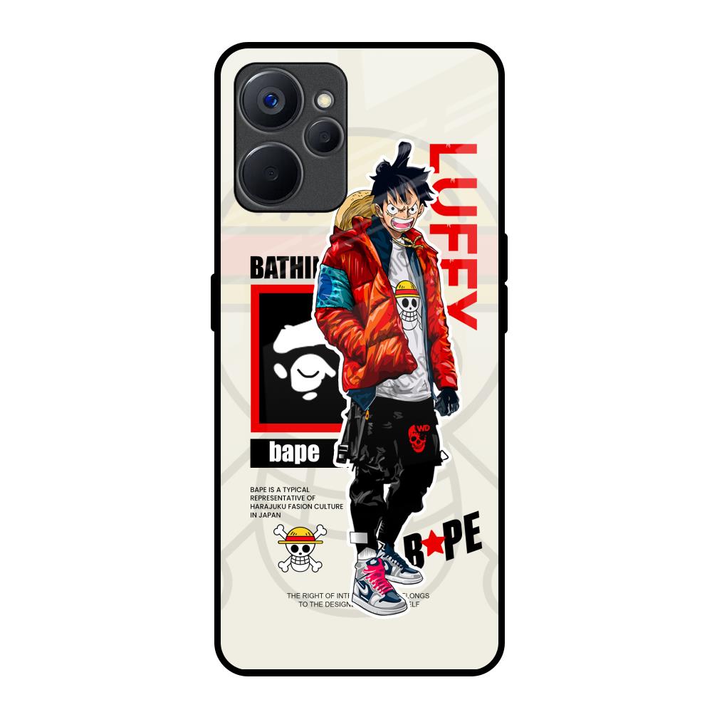 Bape Luffy Realme 9i 5G Glass Back Cover Online