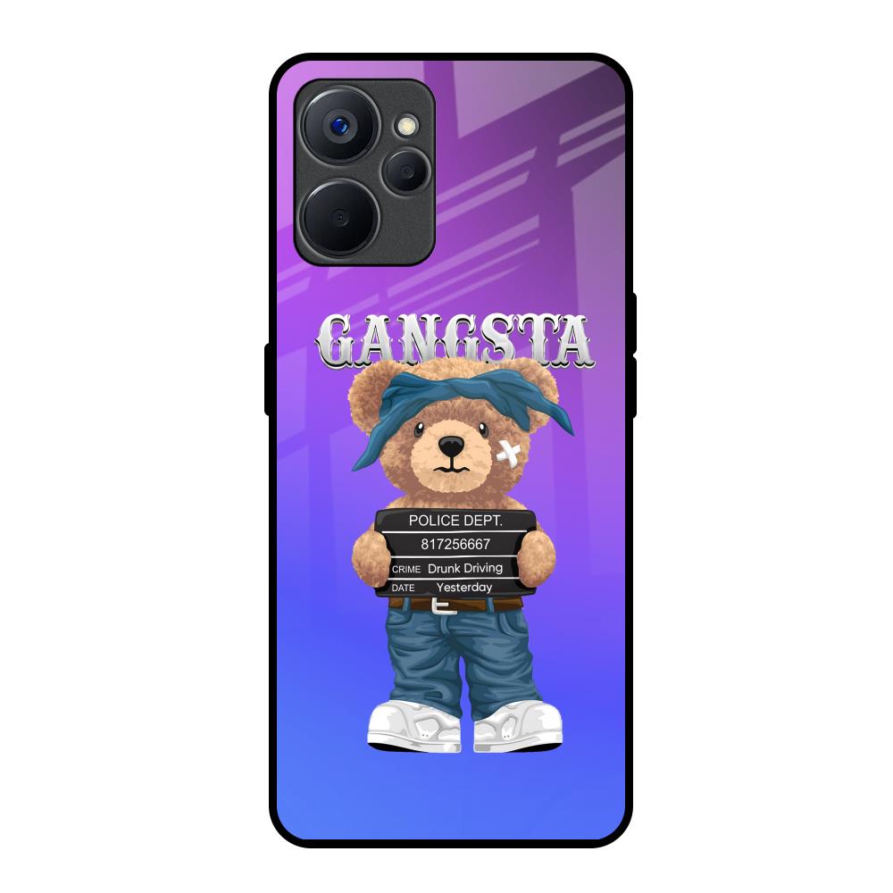 Gangsta Bear Realme 9i 5G Glass Back Cover Online