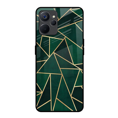 Abstract Green Realme 9i 5G Glass Back Cover Online