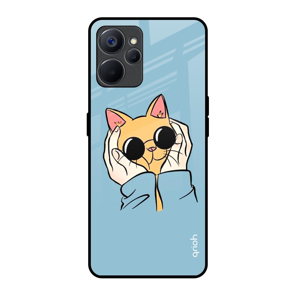 Adorable Cute Kitty Realme 9i 5G Glass Back Cover Online