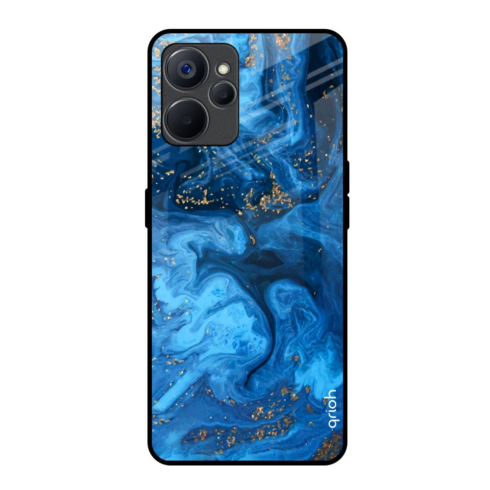 Gold Sprinkle Realme 9i 5G Glass Back Cover Online