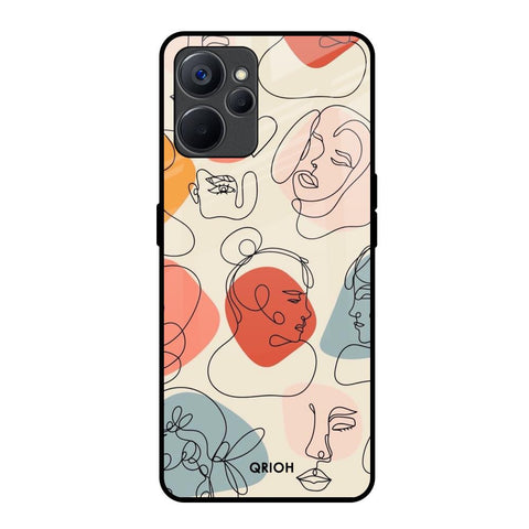 Abstract Faces Realme 9i 5G Glass Back Cover Online