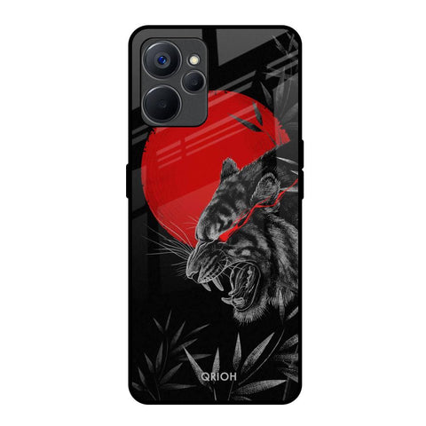 Red Moon Tiger Realme 9i 5G Glass Back Cover Online