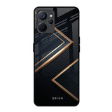 Sleek Golden & Navy Realme 9i 5G Glass Back Cover Online