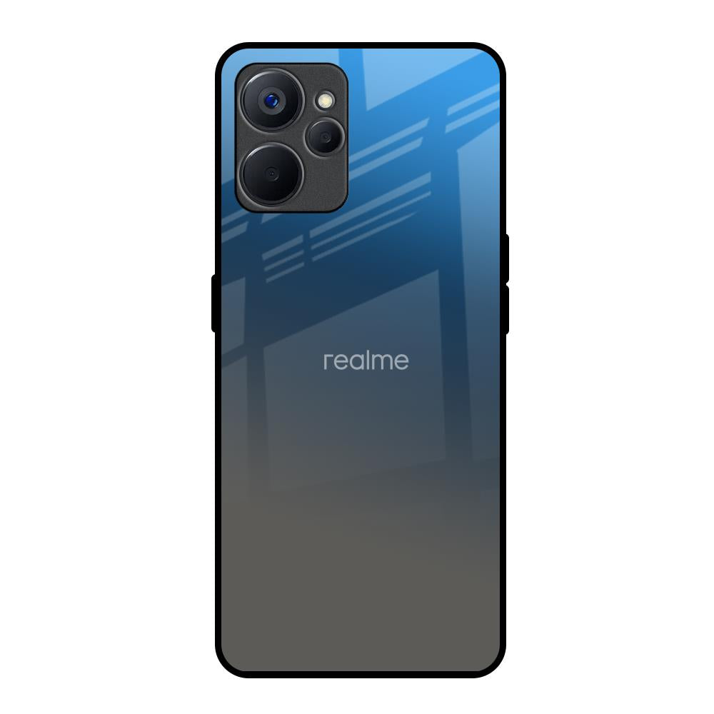 Blue Grey Ombre Realme 9i 5G Glass Back Cover Online