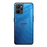 Blue Wave Abstract Realme 9i 5G Glass Back Cover Online