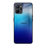 Blue Rhombus Pattern Realme 9i 5G Glass Back Cover Online