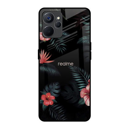 Tropical Art Flower Realme 9i 5G Glass Back Cover Online