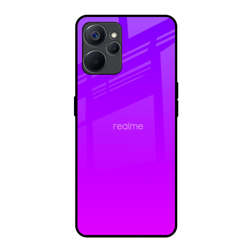 Purple Pink Realme 9i 5G Glass Back Cover Online