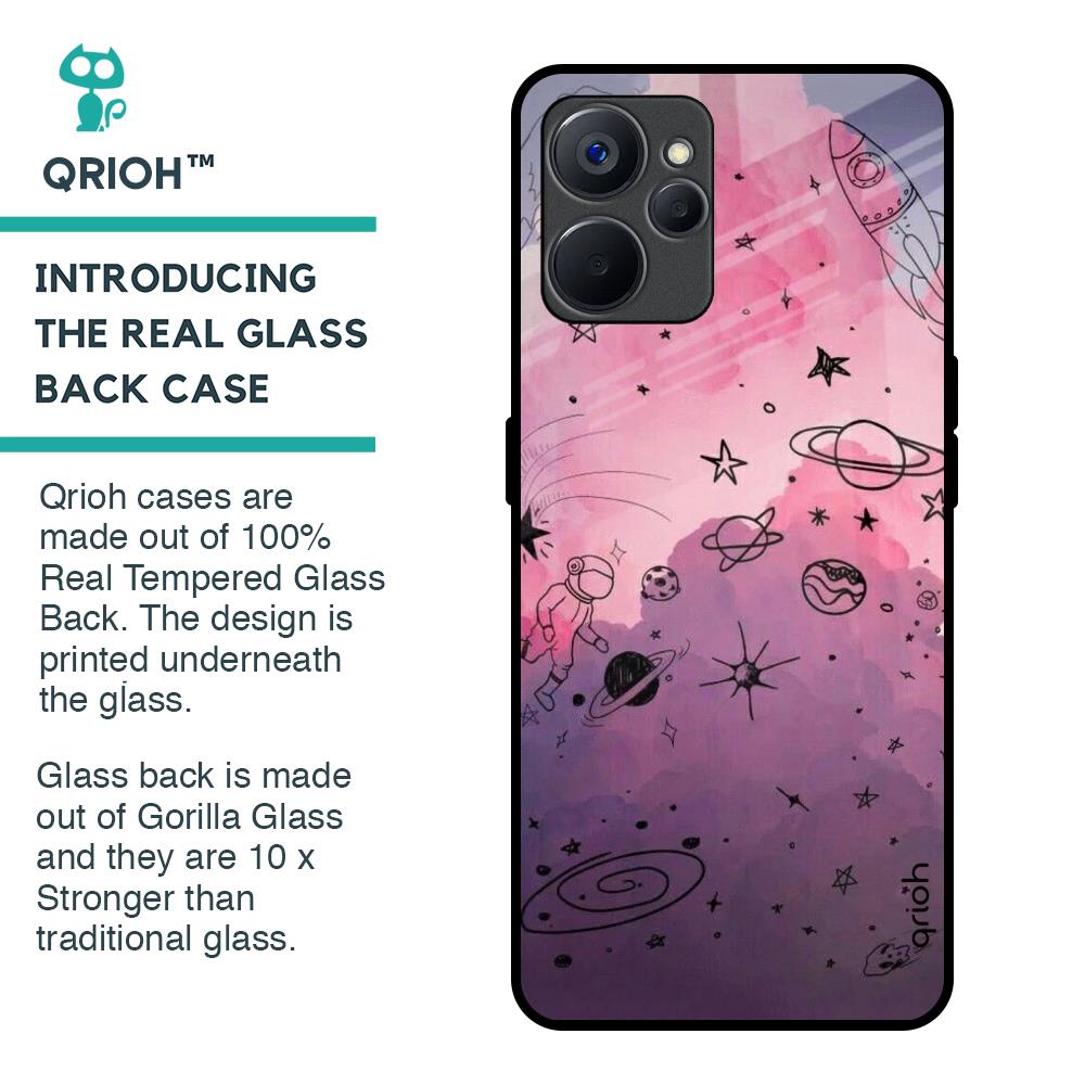 Space Doodles Glass Case for Realme 9i 5G