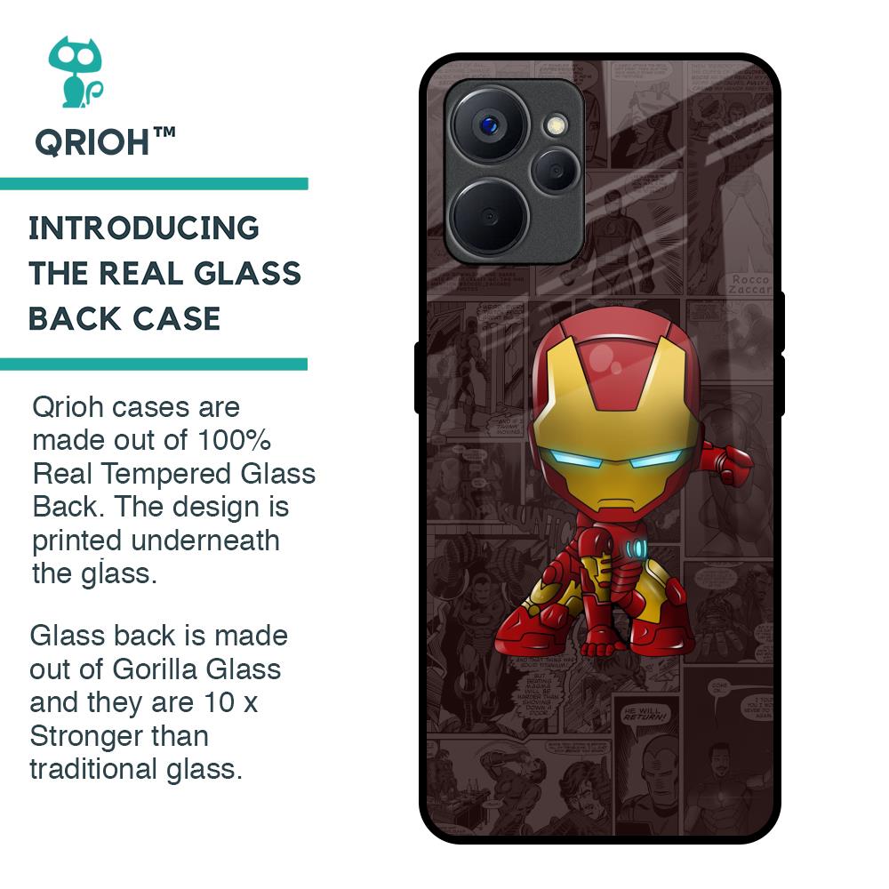 Angry Baby Super Hero Glass Case for Realme 9i 5G