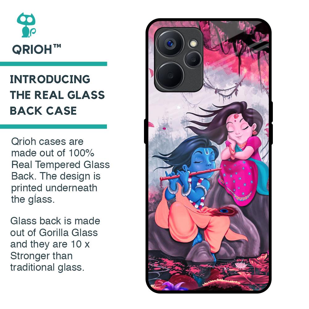 Radha Krishna Art Glass Case for Realme 9i 5G