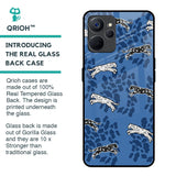 Blue Cheetah Glass Case for Realme 9i 5G