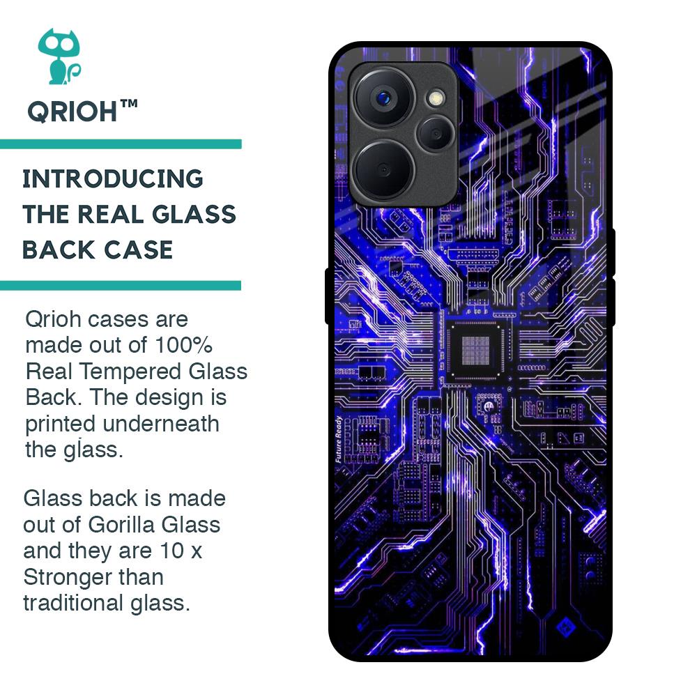 Techno Color Pattern Glass Case For Realme 9i 5G